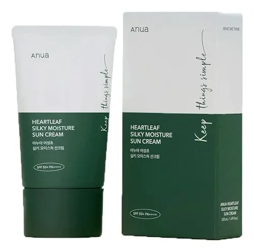 ANUA HEARTLEAF SILKY MOISTURE SUN CREAM SPF50+ PA++++ 50ML