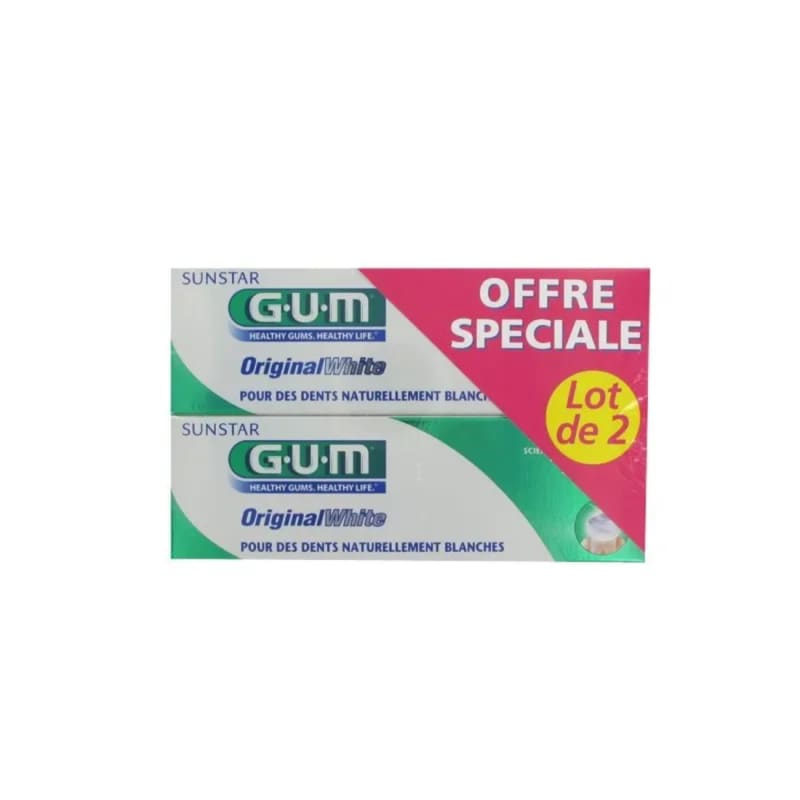 GUM DENTIFRICE ORIGINAL WHITE/2 X 75ML 1745/2 '7630019907347'