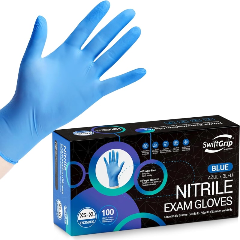 KAIZMED GANTS NITRILE BLEU MEDIUM
