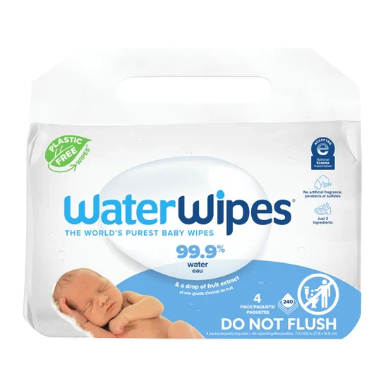 PACK WATER WIPES LINGETTES BEBE 4*60