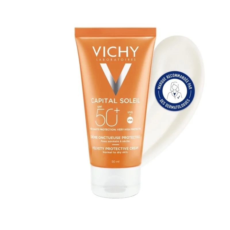 VICHY CAPITAL SOLEIL SPF50+ CREME ONCTUEUSE PROTECTRICE PROTECTRICE PEAU NORMALE A SECHE