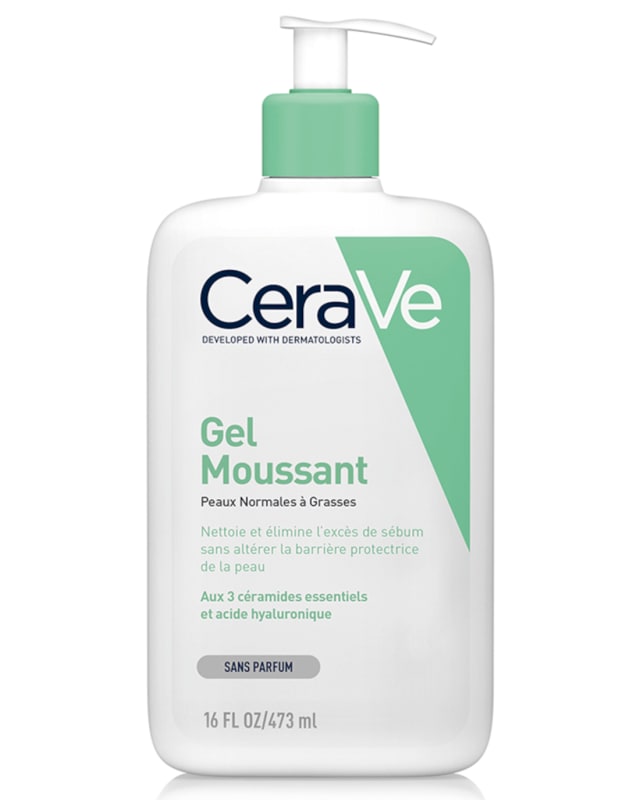 CERAVE GEL MOUSSANT PEAUX NORMALES A GRASSES SANS PARFUM 473 ML