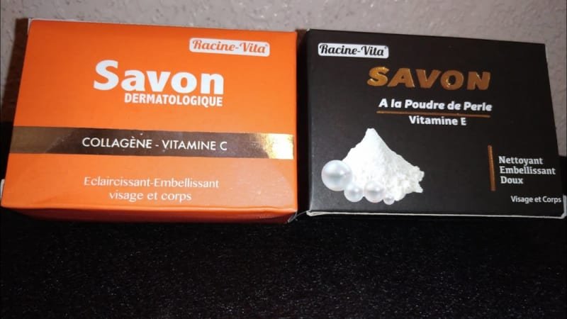 RACINE-VITA PACK SAVON ECLAIRCISSANT A LA POUDRE DE PERLE ET VITAMINE E 80G + SAVON ARGILE ROUGE