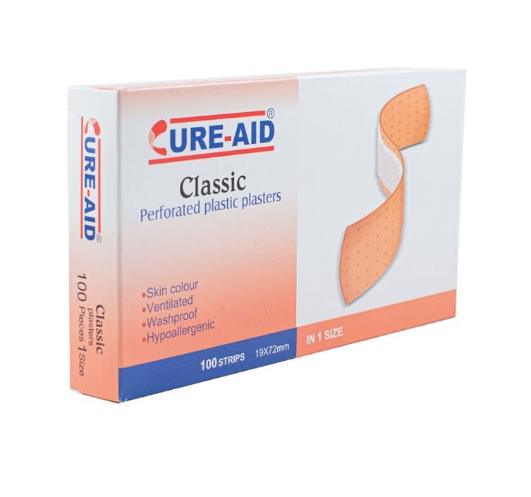 CURE-AID CLASSIC WASHPROOF PLASTER 100 STRIPS