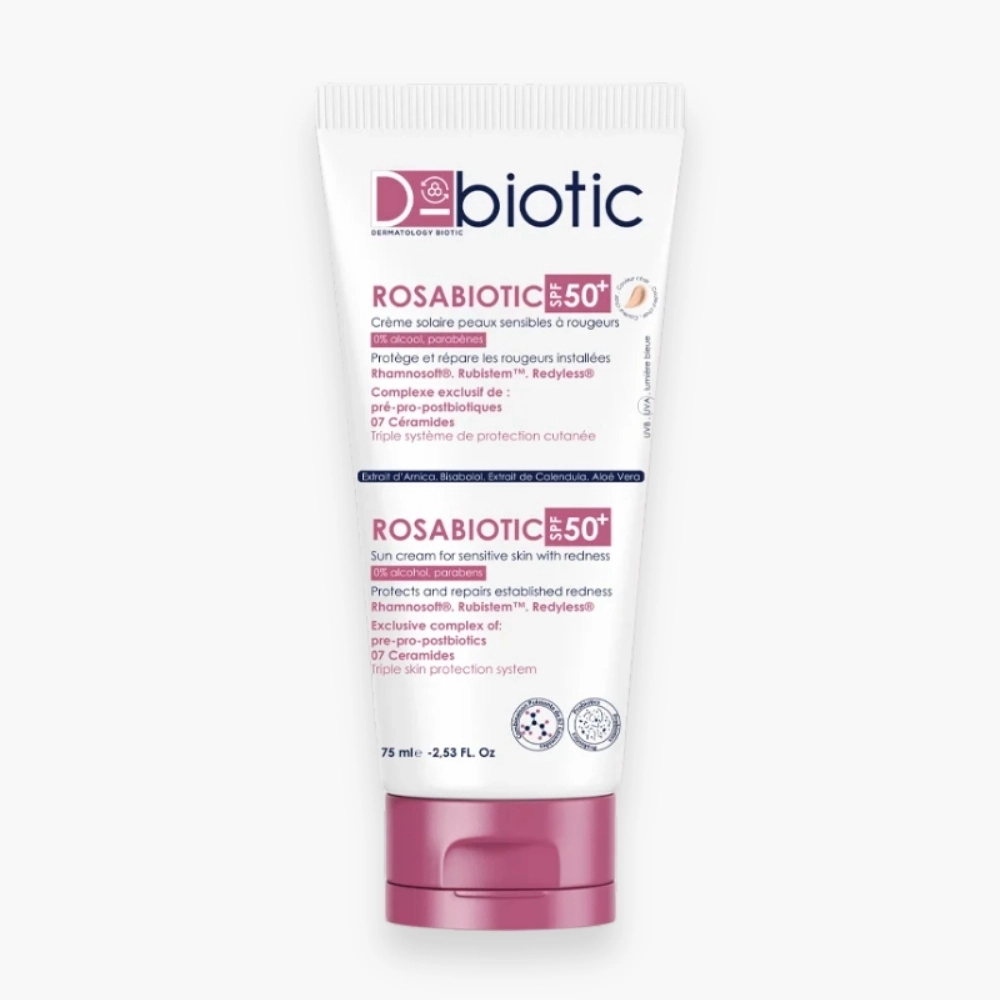 D BIOTIC ROSABIOTIC SPF50+ CREME SOLAIRE PEAUX SENSIBLES A ROUGEURS 75ML