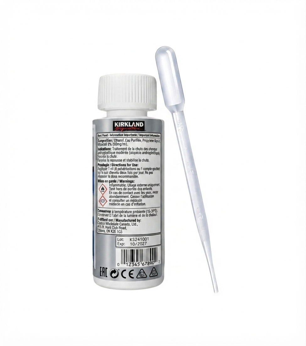 KIRKLAND MINOXIDIL TOPICAL SOLUTION USP, 5% 60ML — vue 2