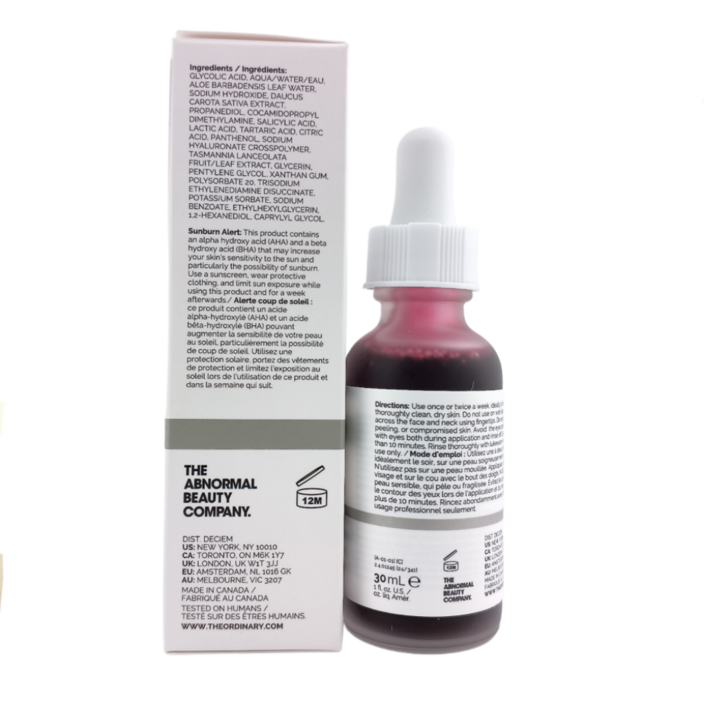 THE ORDINARY AHA 30% + BHA 2% PEELING SOLUTION 30ML — vue 2