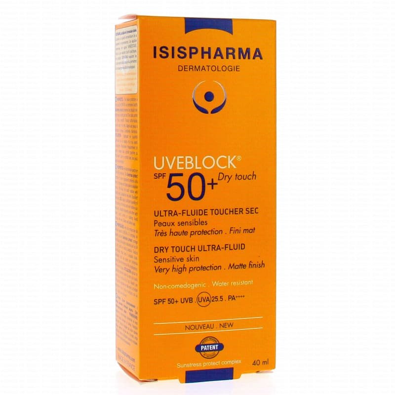 ISISPHARMA UVEBLOCK 50+ DRY TOUCH ULTRA FLUIDE TOUCHER SEC 40ML