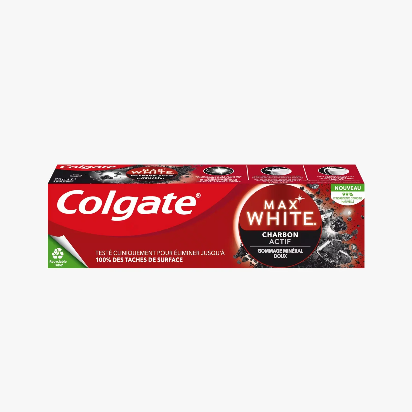 COLGATE MAX WHITE CHARCOAL 75ML