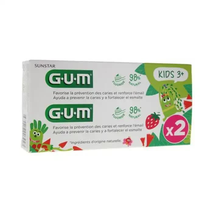 GUM DENTIFRICE KIDS 3+ PACK DUO 2X50ML