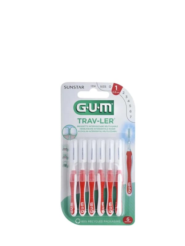 GUM BROSSETE/6 TRAV-LER SIZE 1 - 0.8mm REF 1314